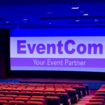 eventcom on big screen in conference room