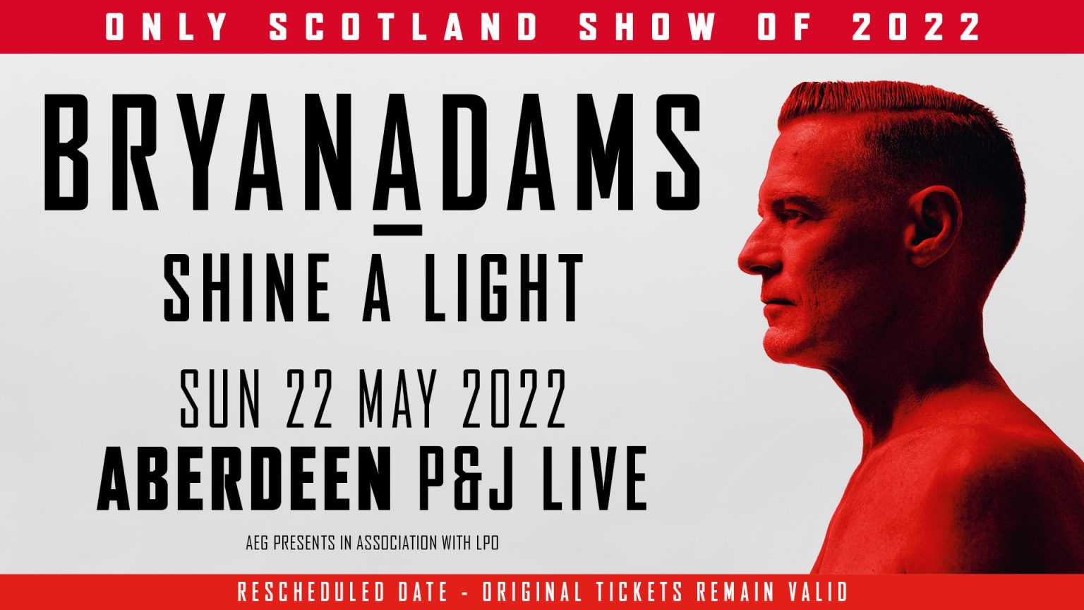 Bryan Adams to play at P&J Live in May 2022 EVENTSBASE Bryan Adams to play at P&J Live in May 2022 EVENTSBASE